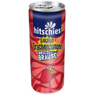 hitschies Saure Drachenzungen brizzl Brause Erdbeere 250ml MHD 30.04.2026