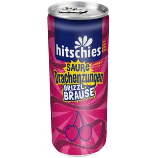hitschies Saure Drachenzungen brizzl Brause Kirsche 250ml MHD 30.04.2026