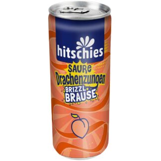 hitschies Saure Drachenzungen brizzl Brause Pfirsich 250ml MHD 30.04.2026